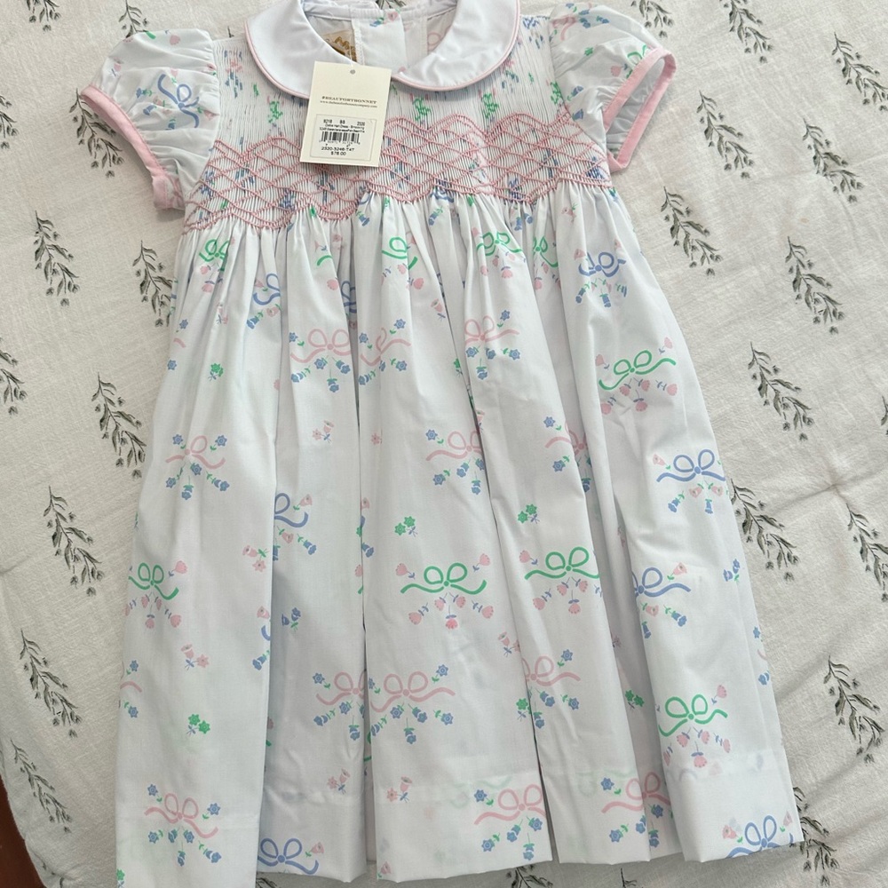 NWT Dottie Heart Smocking Grand Millennial 3T